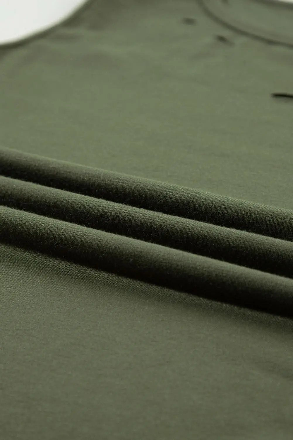 Jungle green distressed tank top - Love Salve